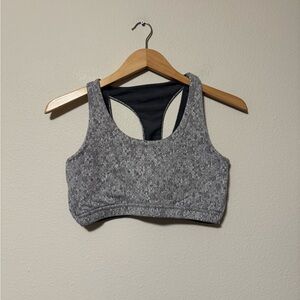 Gray Racerback Sports Bra